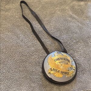Eagle Spirit Derby Cover with gold inlay, leather Purse